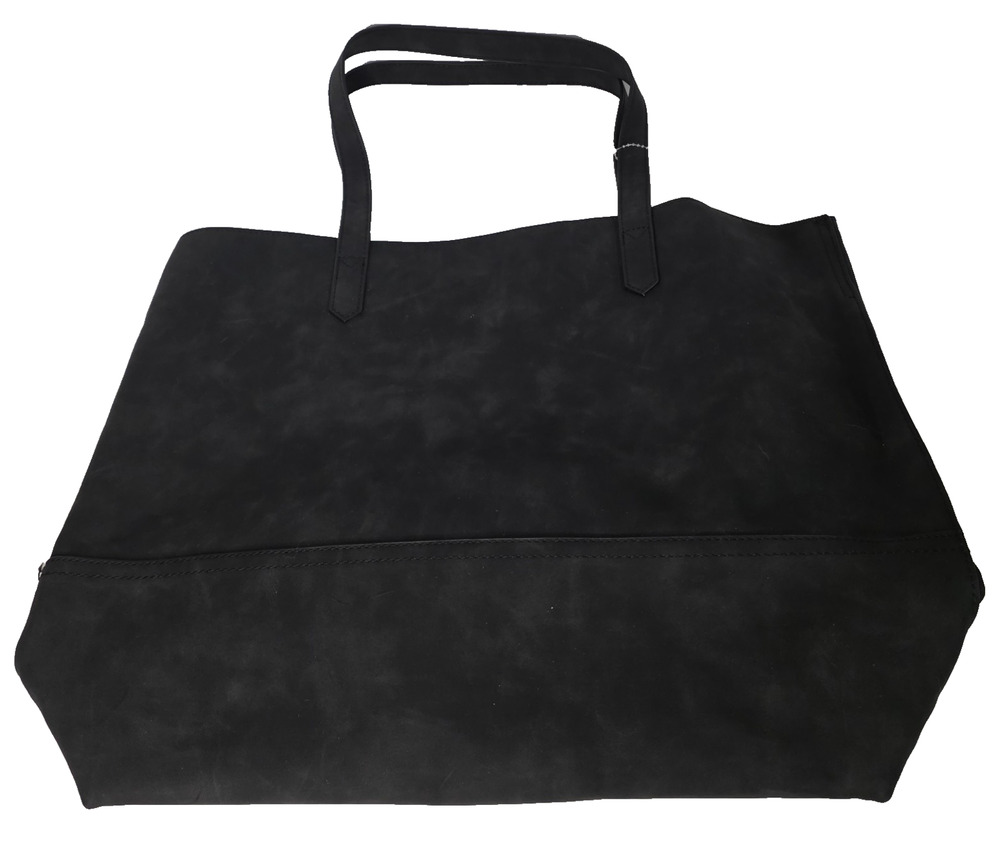 K Carroll Taylor Tote Black Faux Suede Oversized Oprah Favorite RFID